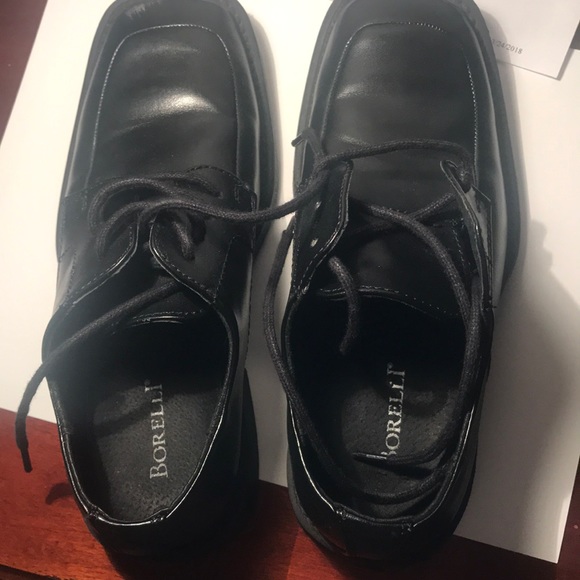 Borelli boys black dress shoes - Picture 1 of 3